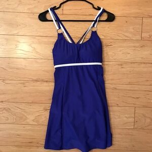 Venus Blue & White Swimdress Size 12 NWOT